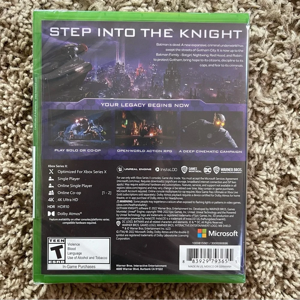 Xbox Gotham Knights Videogame
